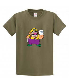 Wario Classic Unisex Kids and Adults T-Shirt For Gaming Lovers